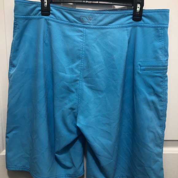 VINEYARD VINES Turquoise Board Shorts Swim Trunks - Picture 8 of 10
